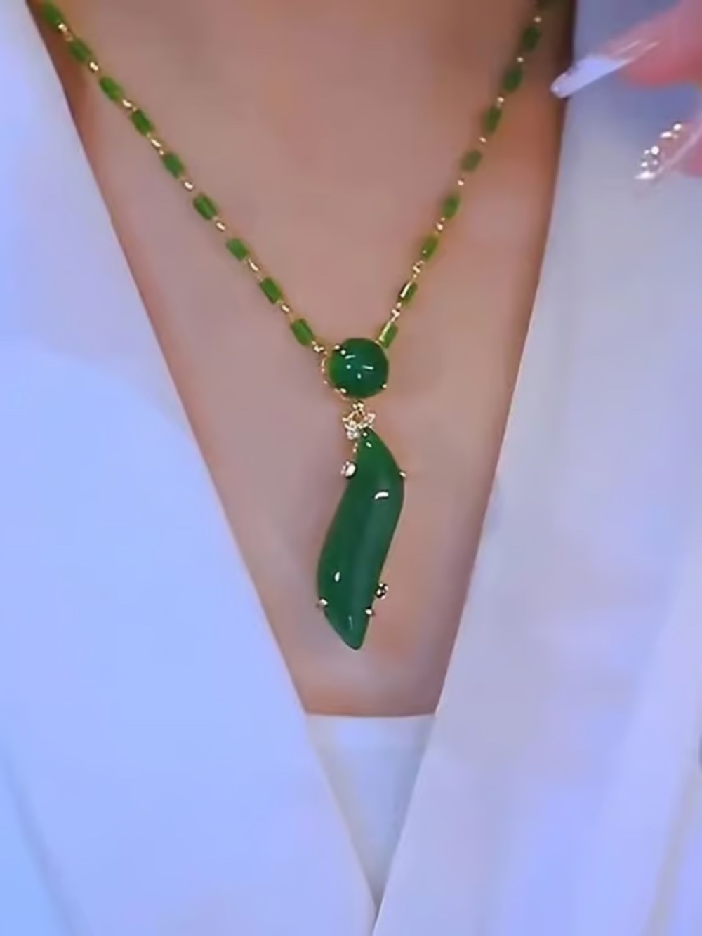 Lucky Bamboo Pendant Necklace